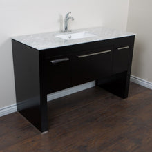 Load image into Gallery viewer, Bellaterra 55.3 in Single Sink Vanity 804380, Black / White marble / Rectangle