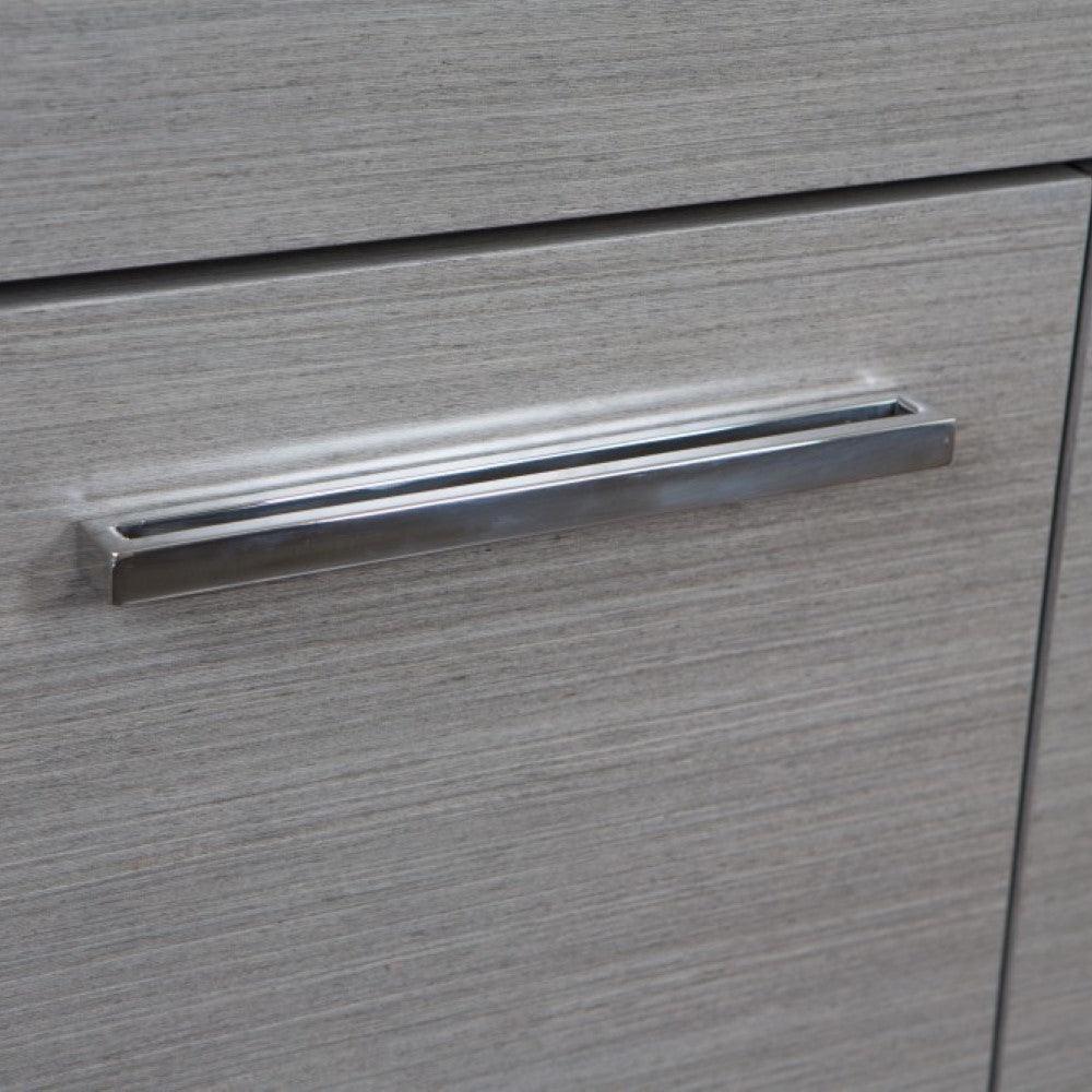 Bellaterra 55.3 in Single Sink Vanity 804380, Gray / Creama Marfil / Rectangle