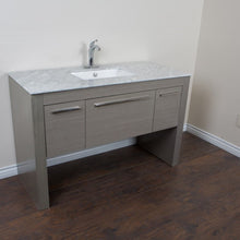 Load image into Gallery viewer, Bellaterra 55.3 in Single Sink Vanity 804380, Gray / White marble / Rectangle