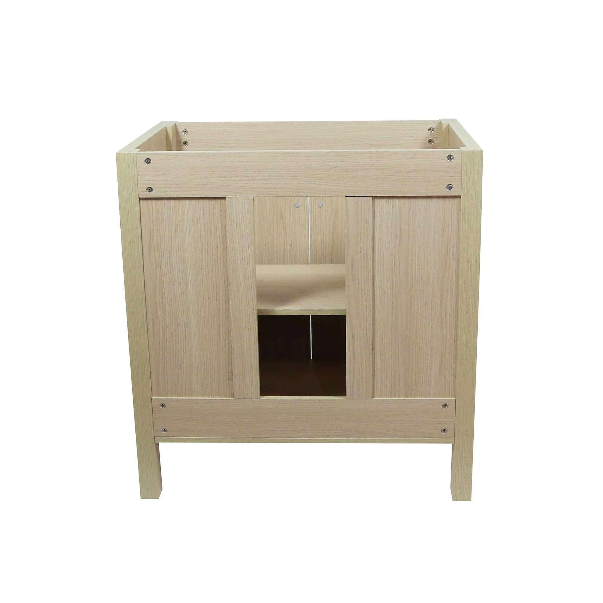 31.5" Single Sink in Neutral Wood finish Vanity, back