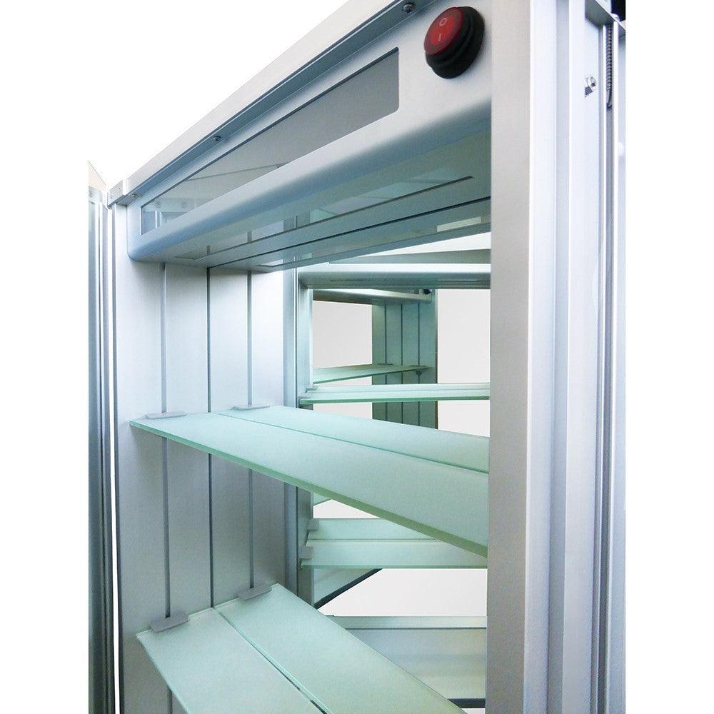 Bellaterra 20 in. Rectangular LED Illuminated Mirrored Medicine Cabinet, Open