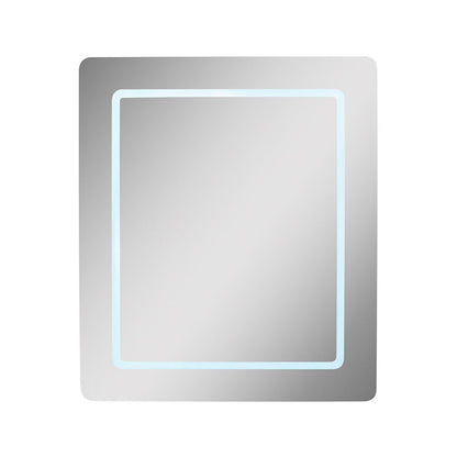 Bellaterra 24 in. Rectangular LED Illuminated Mirrored Medicine Cabinet 808082-MC, Front