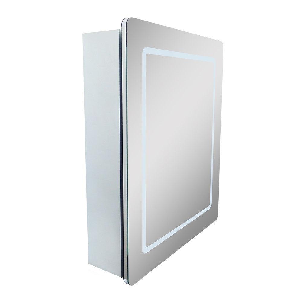 Bellaterra 24 in. Rectangular LED Illuminated Mirrored Medicine Cabinet 808082-MC, Sideview