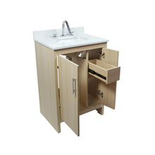 Load image into Gallery viewer, 25&quot; Single Vanity with White Quartz And Oval Sink open