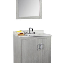 Load image into Gallery viewer, Bellaterra 808130-30-GP-WEO 31&quot; Wood Single Vanity w/ Quartz Top Oval Sink Gray Pine