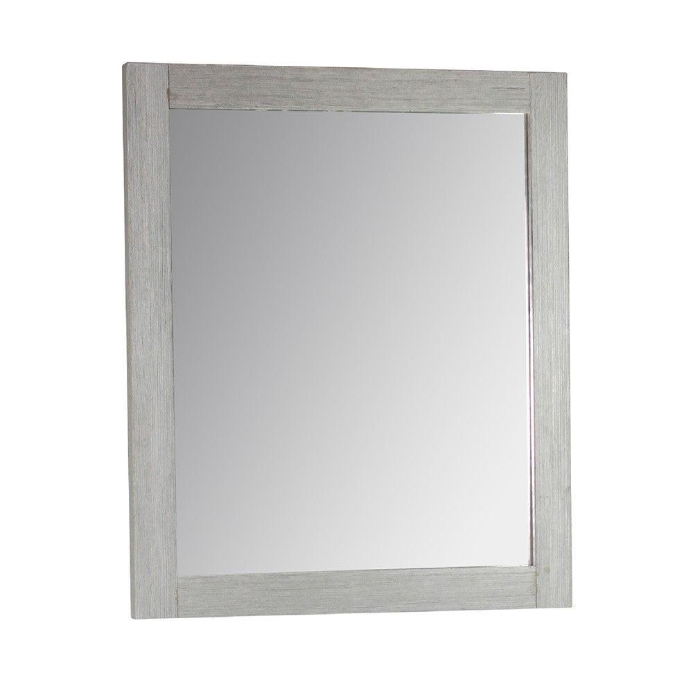 Bellaterra 24 in. Rectangle Wood Frame Mirror in Gray Pine Finish 808130-M-24, Front