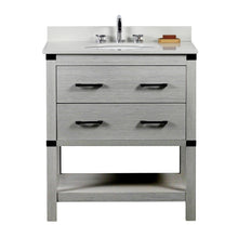 Load image into Gallery viewer, Bellaterra 808175-30-GP-WEO 31&quot; Wood Single Vanity w/ Quartz Top Oval Sink