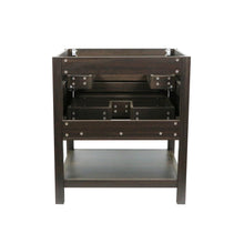 Load image into Gallery viewer, 31&quot; Single Gray Wood Vanity with White Quartz And Oval Sink, back