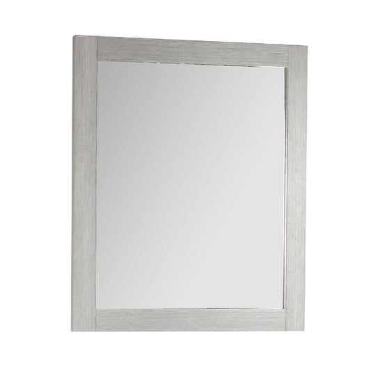 Bellaterra 26 in. Rectangle Wood Frame Mirror in Gray Pine Finish 808175-M-26, Front