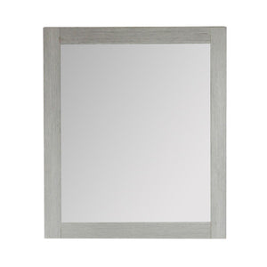 Bellaterra 26 in. Rectangle Wood Frame Mirror in Gray Pine Finish 808175-M-26, Front