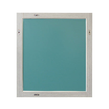 Bellaterra 26 in. Rectangle Wood Frame Mirror in Gray Pine Finish 808175-M-26, Backside