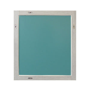 Bellaterra 26 in. Rectangle Wood Frame Mirror in Gray Pine Finish 808175-M-26, Backside