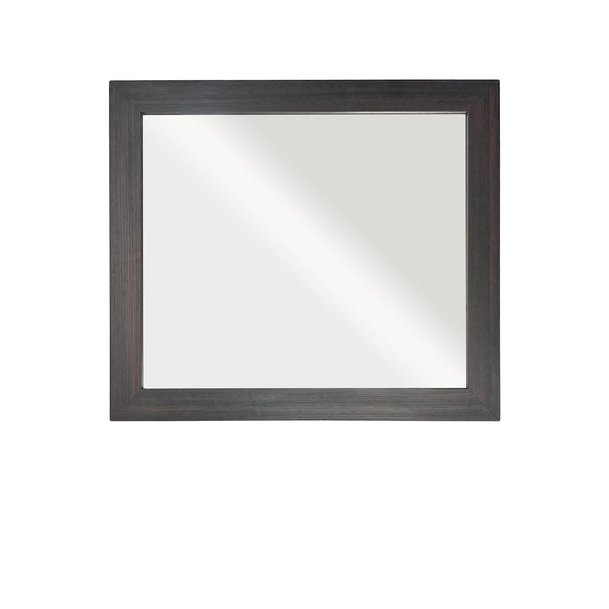 Rectangle Framed Mirror, Dark Gray