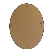Load image into Gallery viewer, Bellaterra 24 in. Oval Wood Grain Frame Mirror in Antique White Finish, Backside
