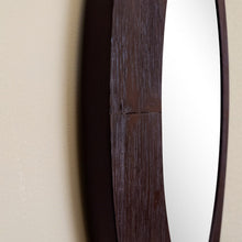 Load image into Gallery viewer, Bellaterra 24 in. Oval Wood Grain Frame Mirror in Teak Finish 808204-M, Frame