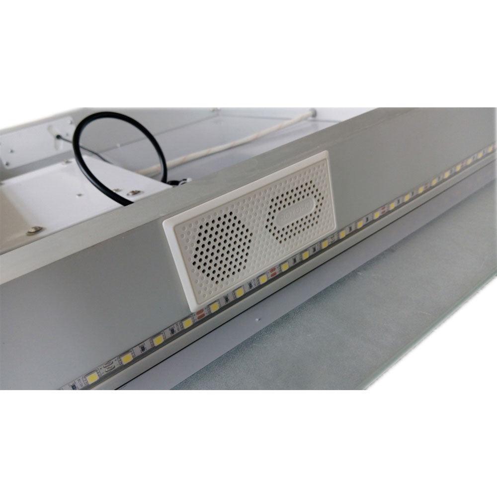 Bellaterra 24 in. Rectangular LED Bordered Illuminated Mirror with Bluetooth Speakers 808454-M-24, Speaker 
