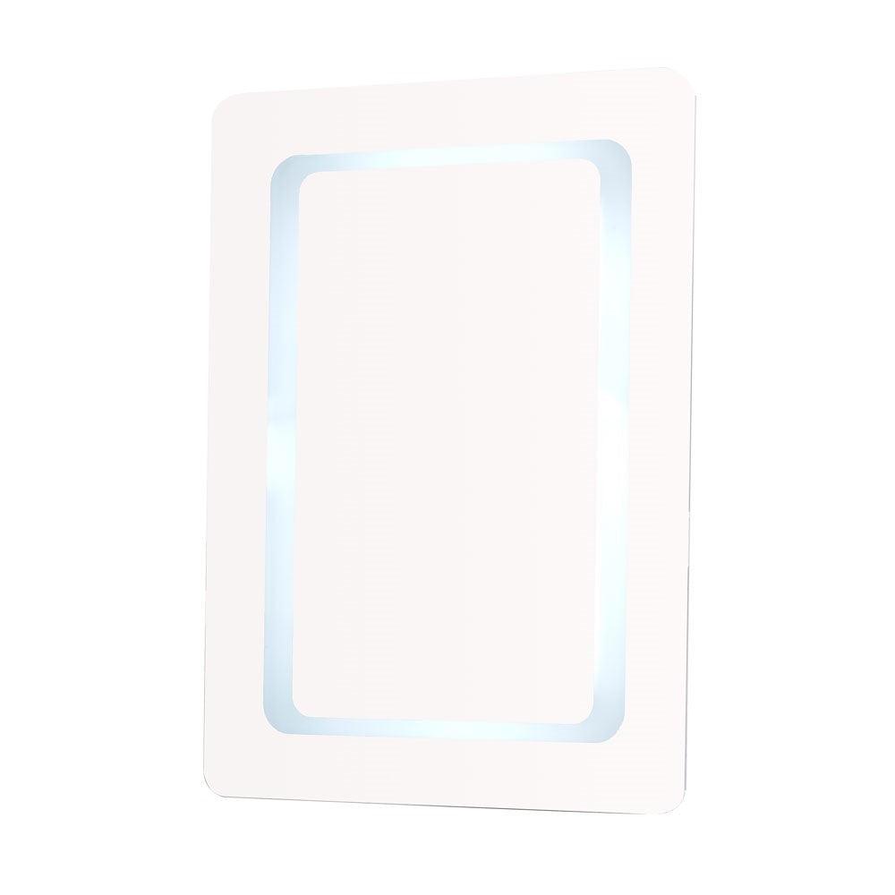 Bellaterra 24 in. Rectangular LED Bordered Illuminated Mirror with Bluetooth Speakers 808485-M-24, Front