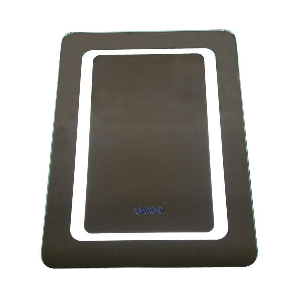 Bellaterra 24 in. Rectangular LED Bordered Illuminated Mirror with Bluetooth Speakers 808485-M-24, Front