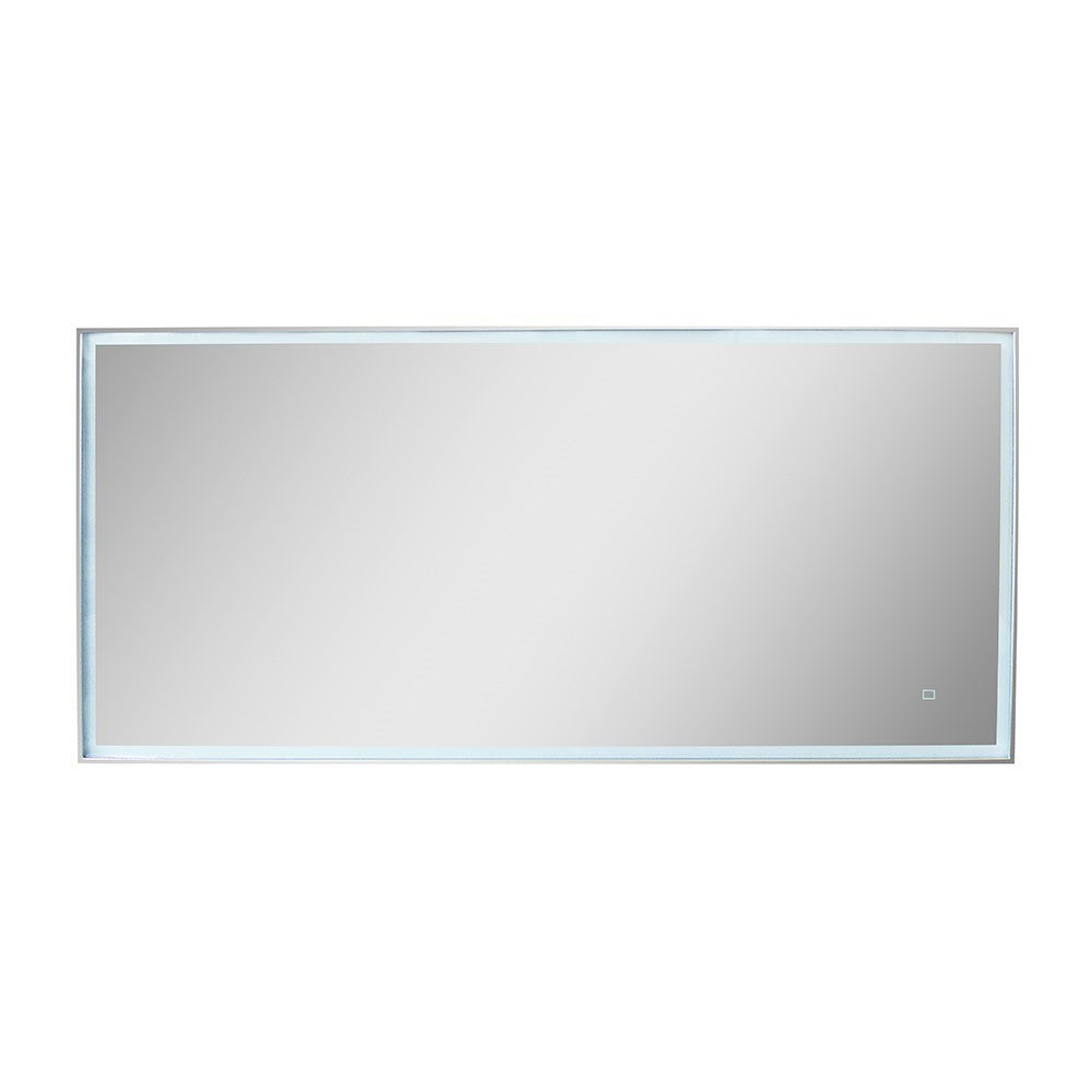 Bellaterra 59 in. Rectangular LED Illuminated Mirror 808809-M, Front