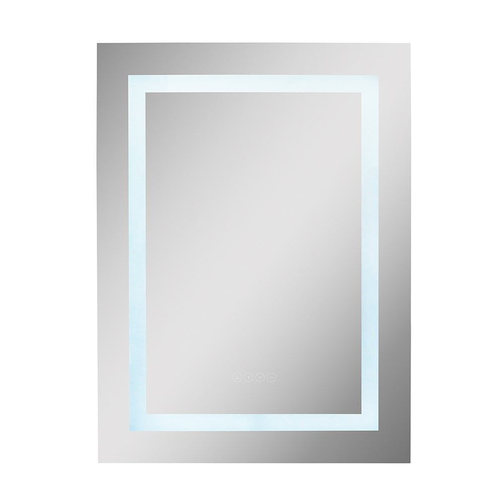 Bellaterra 24 in. Rectangular LED Illuminated Mirror with Bluetooth Speaker 808812-M, Front