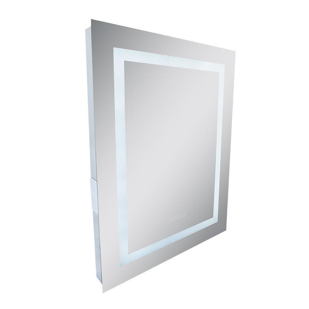 Bellaterra 24 in. Rectangular LED Illuminated Mirror with Bluetooth Speaker 808812-M, Front