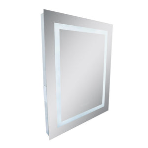 Bellaterra 24 in. Rectangular LED Illuminated Mirror with Bluetooth Speaker 808812-M, Sideview