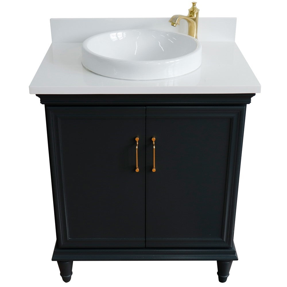 Bellaterra 31" Wood Single Vanity w/ Counter Top and Sink 400800-31-DG-WERD