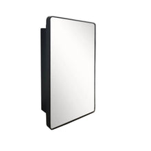 Load image into Gallery viewer, Bellaterra 28 in Rectangular Metal Frame Mirror with Medicine Cabinet in Matte Black 8821-MC-BL, Sideview