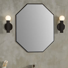 Load image into Gallery viewer, Bellaterra 23 in Octagon Metal Frame Mirror in Matte Black 8834-24BL, Front
