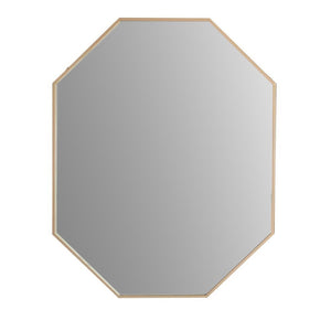 Bellaterra 23 in Octagon Metal Frame Mirror in Brushed Gold 8834-24GD, Front