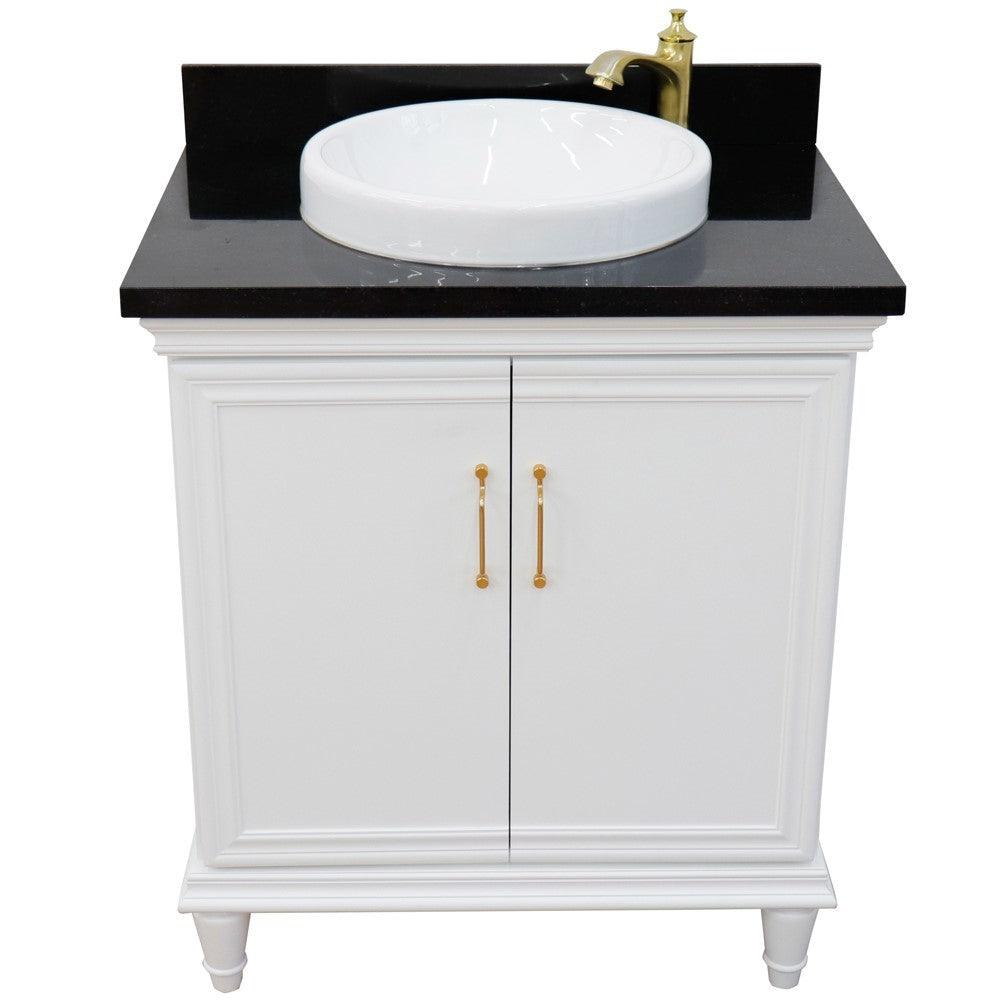 Bellaterra White 31" Wood Single Vanity w/ Counter Top and Sink 400800-31-WH