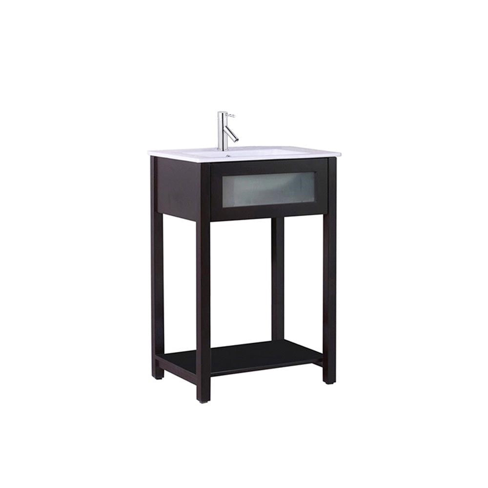 Bellaterra 9000-24-ES 24 in Single Sink Vanity-Manufactured Wood