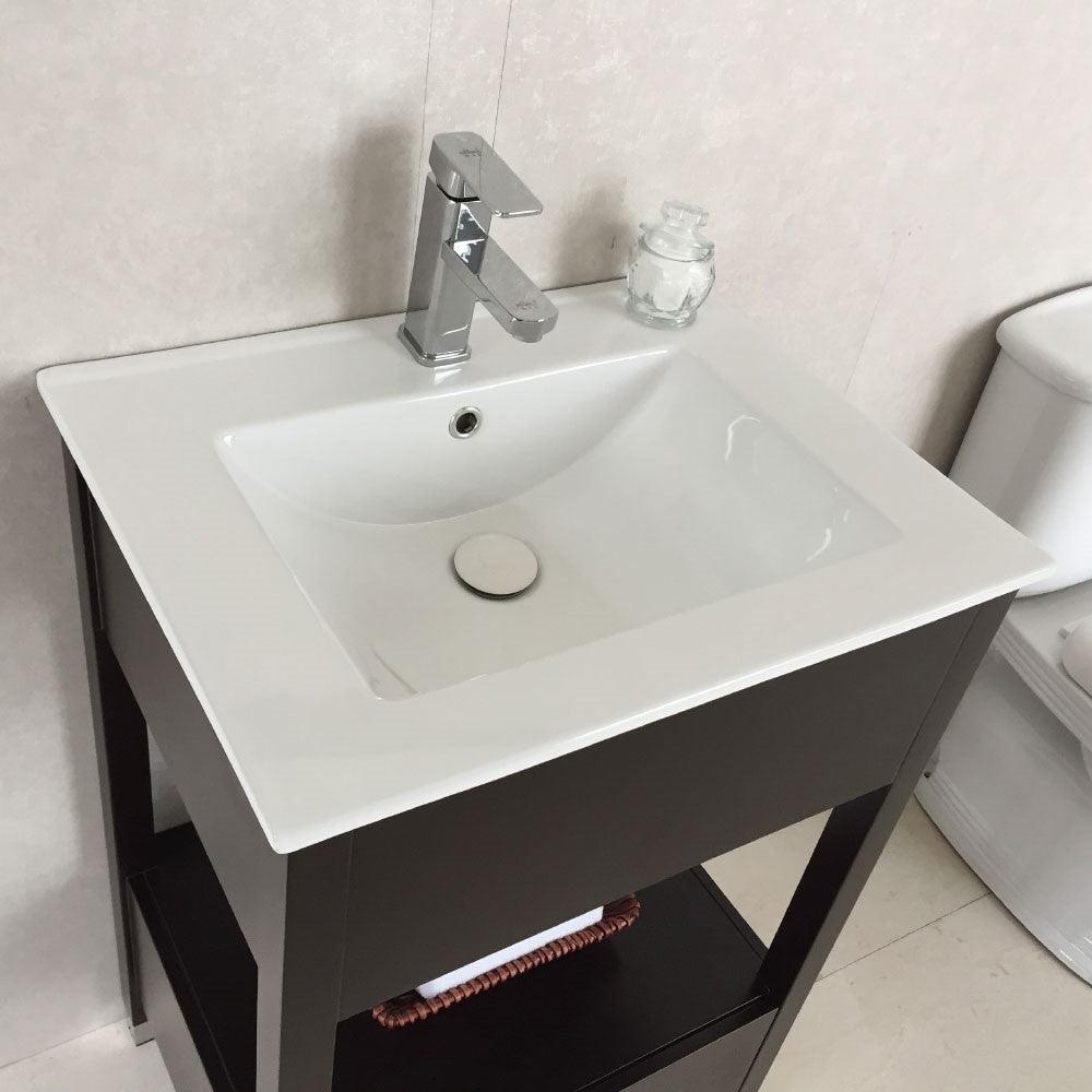 Bellaterra 9001-24-ES 24 in Single Sink Vanity-Manufactured Wood-Espresso