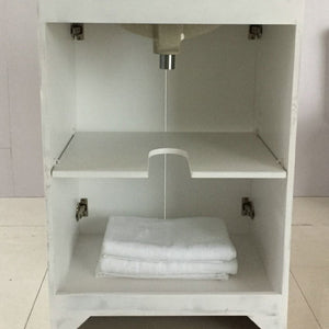 Bellaterra 9002-24-WH 24 in Single Sink Vanity-Manufactured Wood