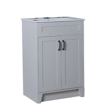 Load image into Gallery viewer, Bellaterra 24&quot; Manufactured Wood Single Rectangular Sink Vanity 9003-24-LG (Light Gray)