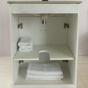 Bellaterra 9003-24-WH 24 in Single Sink Vanity-Manufactured Wood