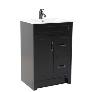 Bellaterra 9004-24-ES 24" Single Sink Vanity-Manufactured Wood  Esspresso