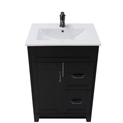 Bellaterra 24" Manufactured Wood Single Rectangular Sink Vanity 9004-24-ES (Espresso)