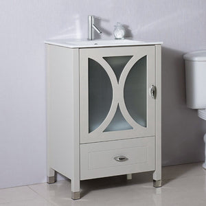 Bellaterra 9005-24-LG-SET 24 in Single Sink Vanity-Manufactured Wood