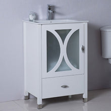 Load image into Gallery viewer, Bellaterra 9005-24-WH 24 in Single Sink Vanity-Manufactured Wood