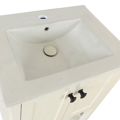 Bellaterra 24 in Single Sink Vanity-Manufactured Wood 9006-24-SW-WH