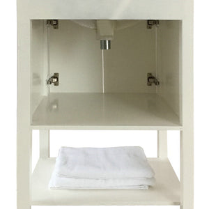 Bellaterra 24 in Single Sink Vanity-Manufactured Wood 9006-24-SW-WH