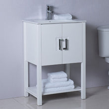 Load image into Gallery viewer, Bellaterra 9007-24-WH 24 in Single Sink Vanity-Manufactured Wood