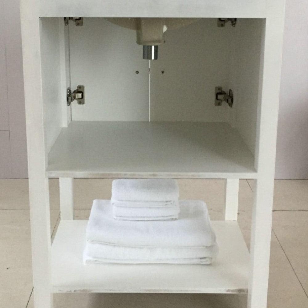 Bellaterra 24 in Single Sink Vanity-Manufactured Wood 9007-24-SW-WH