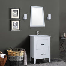 Load image into Gallery viewer, Bellaterra 9008-24-WH 24 in Single Sink Vanity-Manufactured Wood