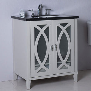 Bellaterra 30” Single Sink Vanity-Manufactured Wood, Top 9009-30-LG-BG
