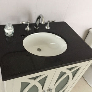 Bellaterra 30” Single Sink Vanity-Manufactured Wood, Top 9009-30-LG-BG