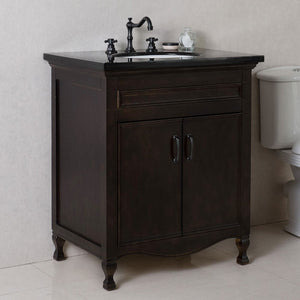  Bellaterra 30” Single Sink Vanity-Manufactured Wood-Sable Walnut 9011-30-SW
