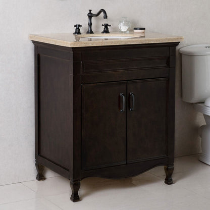  Bellaterra 30” Single Sink Vanity-Manufactured Wood-Sable Walnut 9011-30-SW