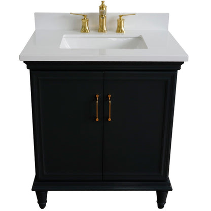 Bellaterra 31" Wood Single Vanity w/ Counter Top and Sink 400800-31-DG-WER